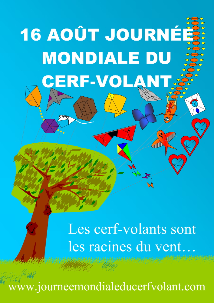 Affiche de la journée mondiale de cerf-volant 2017 Affiche de la journée mondiale de cerf-volant 2017