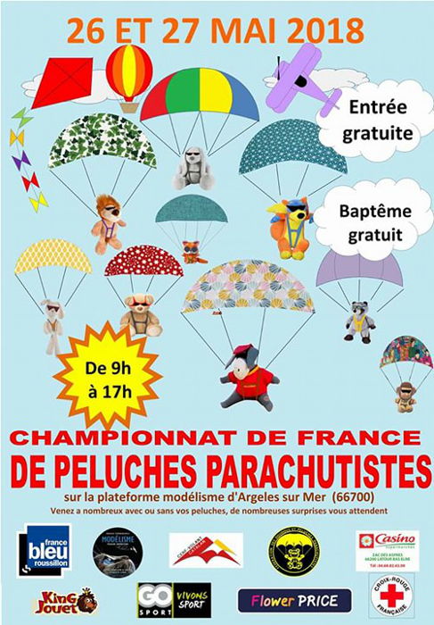 Affiche du 1er championnat de France de peluche parachustiste 2018